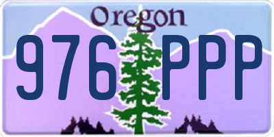 OR license plate 976PPP