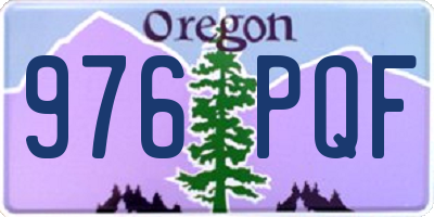 OR license plate 976PQF