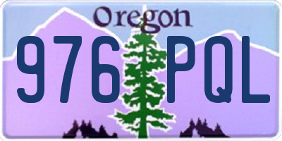 OR license plate 976PQL