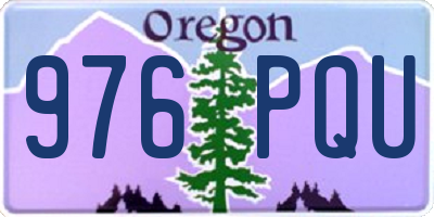 OR license plate 976PQU
