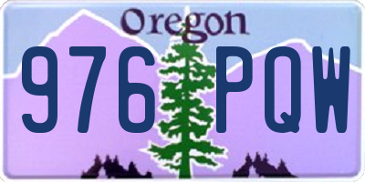 OR license plate 976PQW