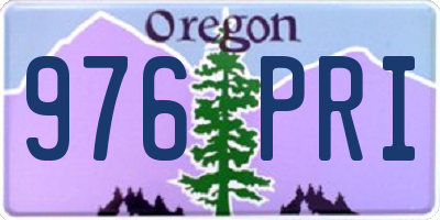 OR license plate 976PRI
