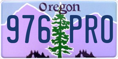 OR license plate 976PRO