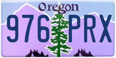 OR license plate 976PRX
