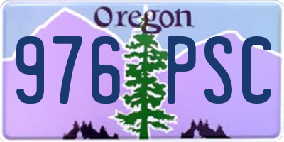 OR license plate 976PSC