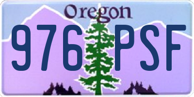 OR license plate 976PSF