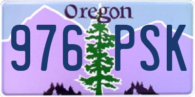 OR license plate 976PSK