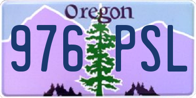 OR license plate 976PSL