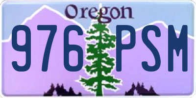 OR license plate 976PSM
