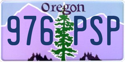 OR license plate 976PSP