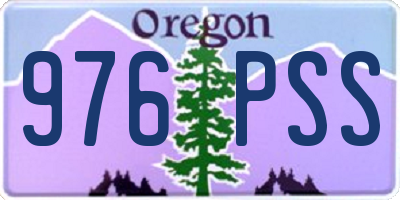 OR license plate 976PSS