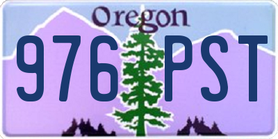 OR license plate 976PST