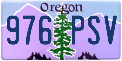 OR license plate 976PSV