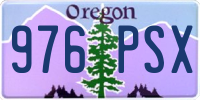 OR license plate 976PSX