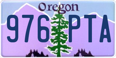 OR license plate 976PTA