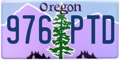 OR license plate 976PTD