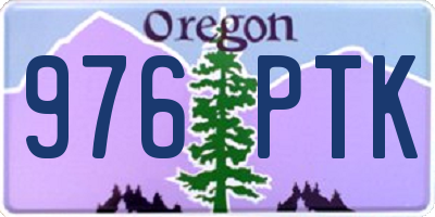 OR license plate 976PTK