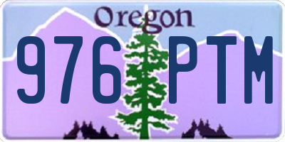 OR license plate 976PTM