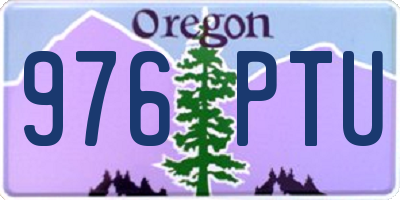 OR license plate 976PTU