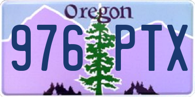 OR license plate 976PTX
