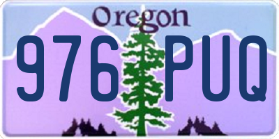 OR license plate 976PUQ