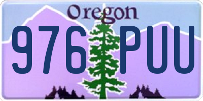 OR license plate 976PUU