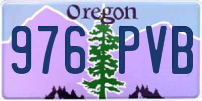 OR license plate 976PVB