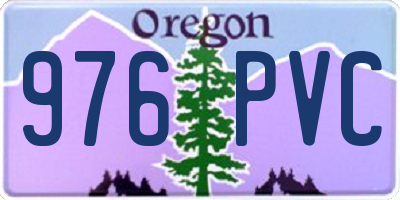 OR license plate 976PVC