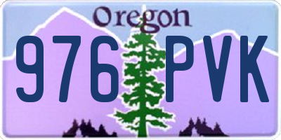 OR license plate 976PVK