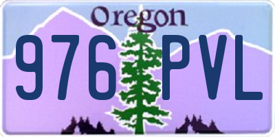 OR license plate 976PVL