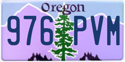 OR license plate 976PVM