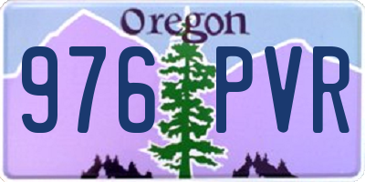 OR license plate 976PVR