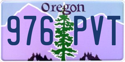 OR license plate 976PVT