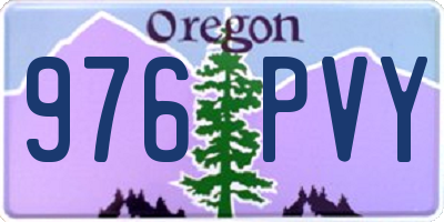 OR license plate 976PVY