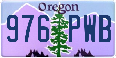 OR license plate 976PWB