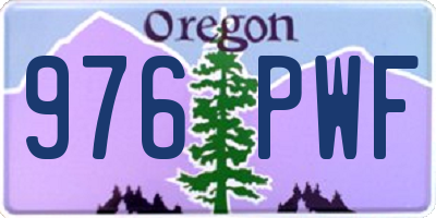 OR license plate 976PWF