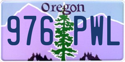 OR license plate 976PWL