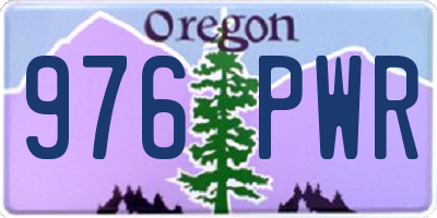 OR license plate 976PWR