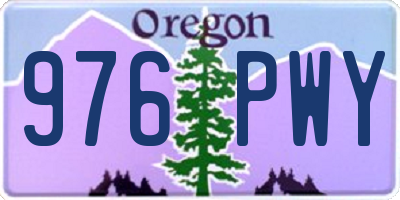 OR license plate 976PWY