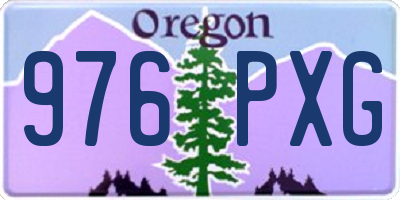 OR license plate 976PXG