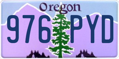 OR license plate 976PYD