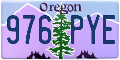 OR license plate 976PYE