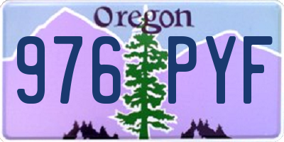 OR license plate 976PYF