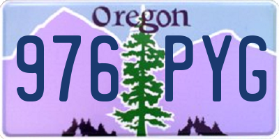 OR license plate 976PYG