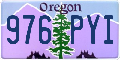 OR license plate 976PYI