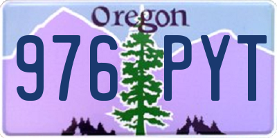 OR license plate 976PYT