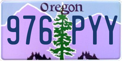 OR license plate 976PYY
