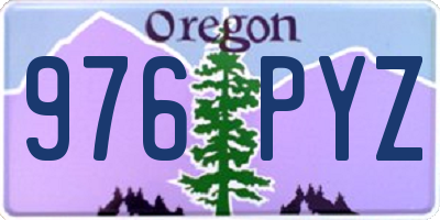 OR license plate 976PYZ