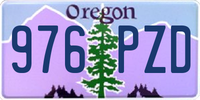 OR license plate 976PZD