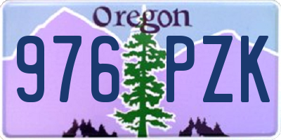 OR license plate 976PZK
